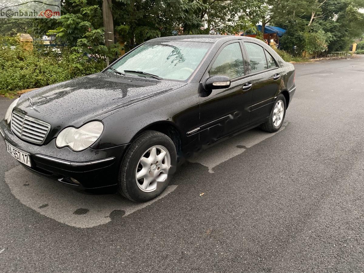 Mercedes-Benz C class   C200 Kompressor MT 2002 - Bán Mercedes C200 năm 2002, màu đen số sàn, 159tr