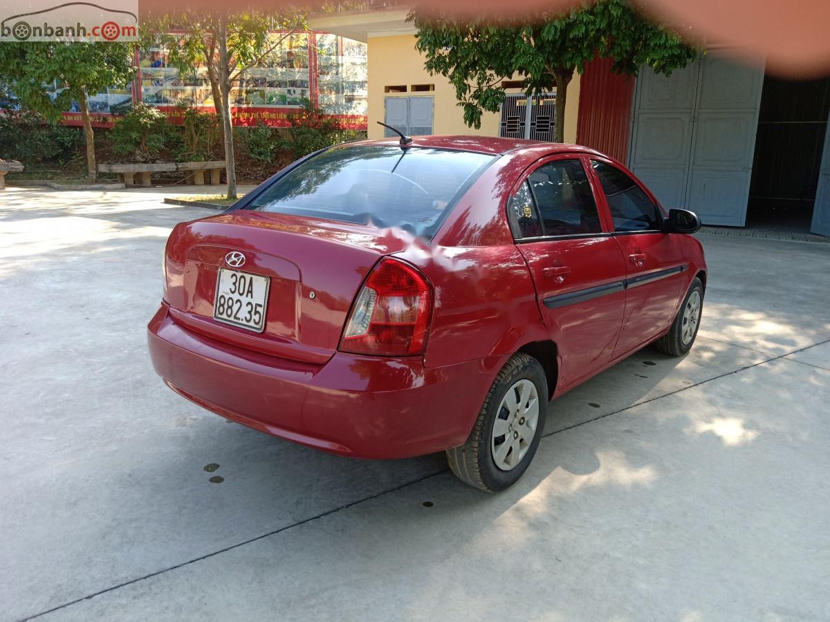 Hyundai Verna   2008 - Bán xe Hyundai Verna SLX đời 2008, màu đỏ, nhập khẩu 