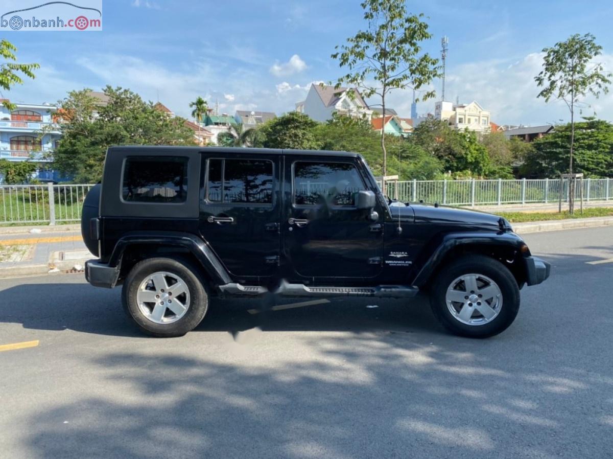 Jeep Wrangler   2009 - Bán Jeep Wrangler Sahara Unlimited năm 2009, màu đen, nhập khẩu  