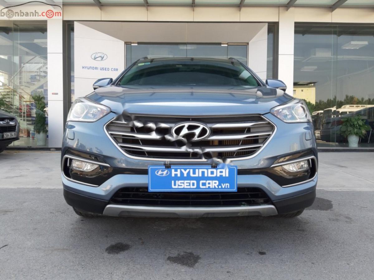 Hyundai Santa Fe 2016 - Bán Hyundai Santa Fe 2.2L AT sản xuất 2016, màu xanh như mới, giá 945tr