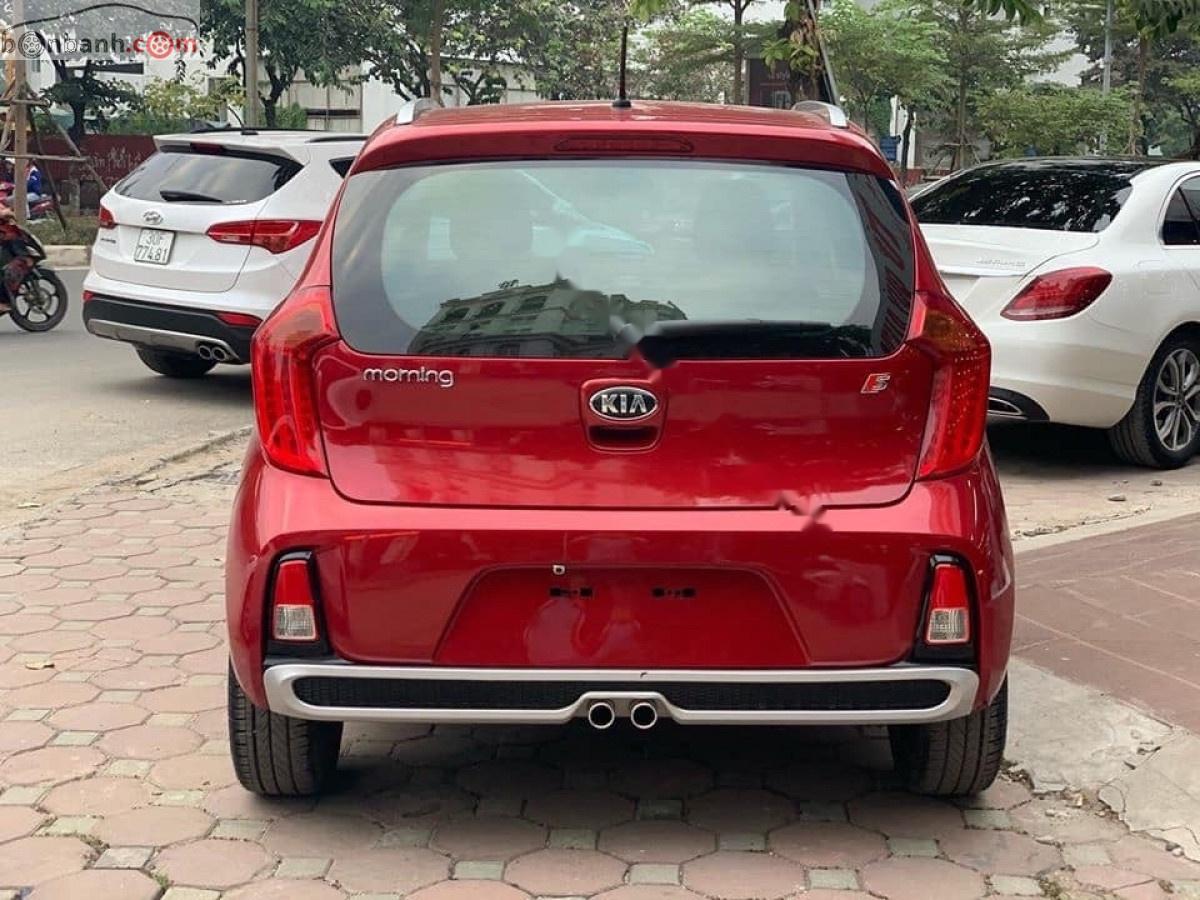 Kia Morning 2019 - Cần bán gấp Kia Morning 1.25 AT S sản xuất 2019, màu đỏ số tự động