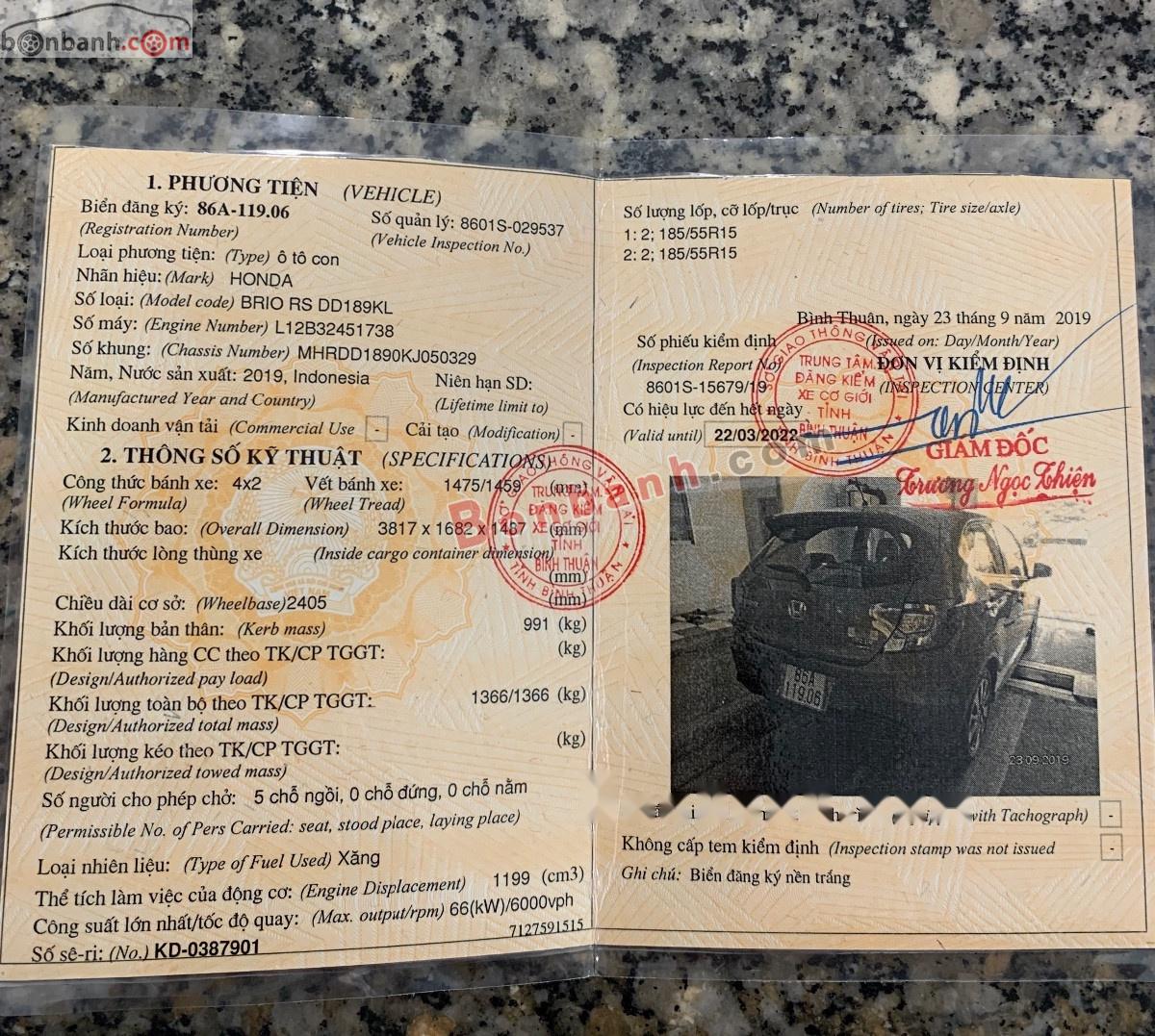 Honda Brio RS 2019 - Cần bán lại xe Honda Brio RS đời 2019, màu đỏ, nhập khẩu giá cạnh tranh