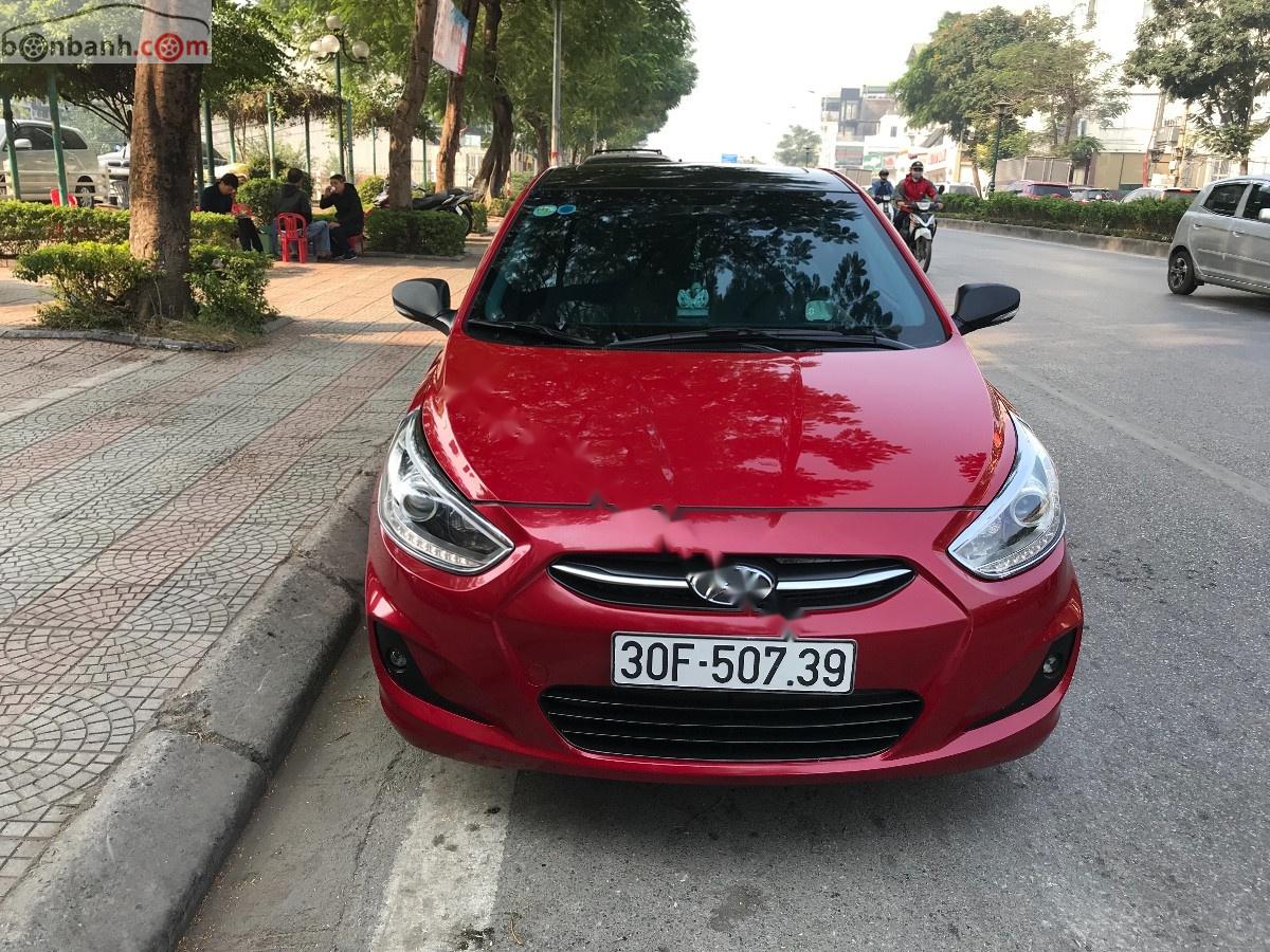 Hyundai Accent 1.4 AT 2015 - Cần bán lại xe Hyundai Accent 1.4 AT năm sản xuất 2015, màu đỏ, nhập khẩu nguyên chiếc, 456 triệu