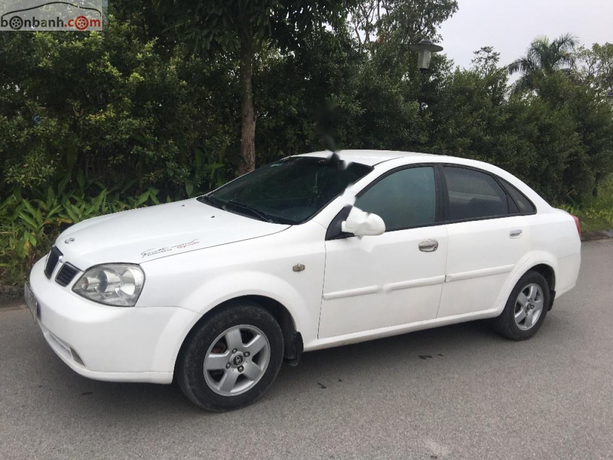 Daewoo Lacetti EX 1.6 MT 2005 - Cần bán xe Daewoo Lacetti đời 2005, màu trắng, số sàn