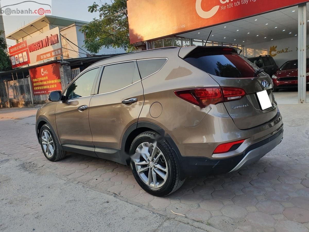 Hyundai Santa Fe   2016 - Bán ô tô Hyundai Santa Fe 2.2L 4WD đời 2016, màu nâu