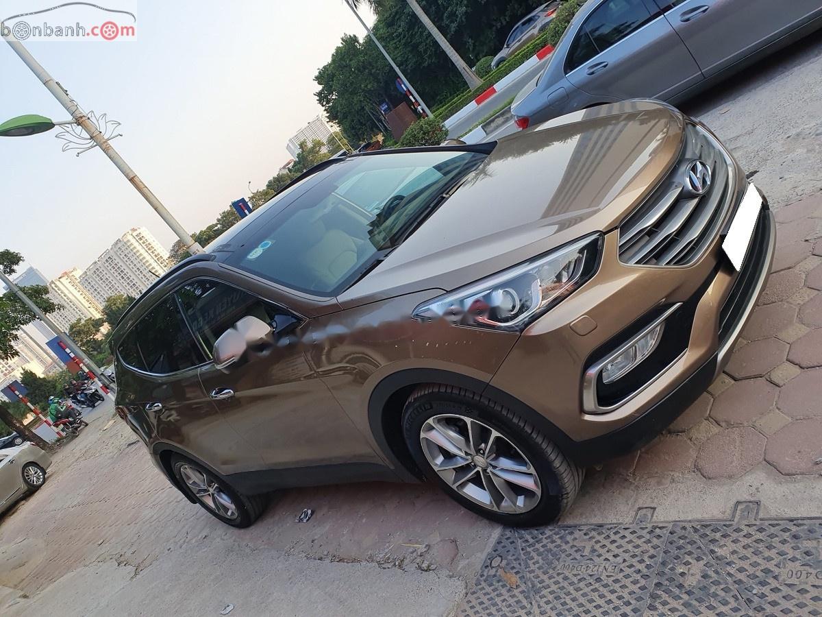 Hyundai Santa Fe   2016 - Bán ô tô Hyundai Santa Fe 2.2L 4WD đời 2016, màu nâu