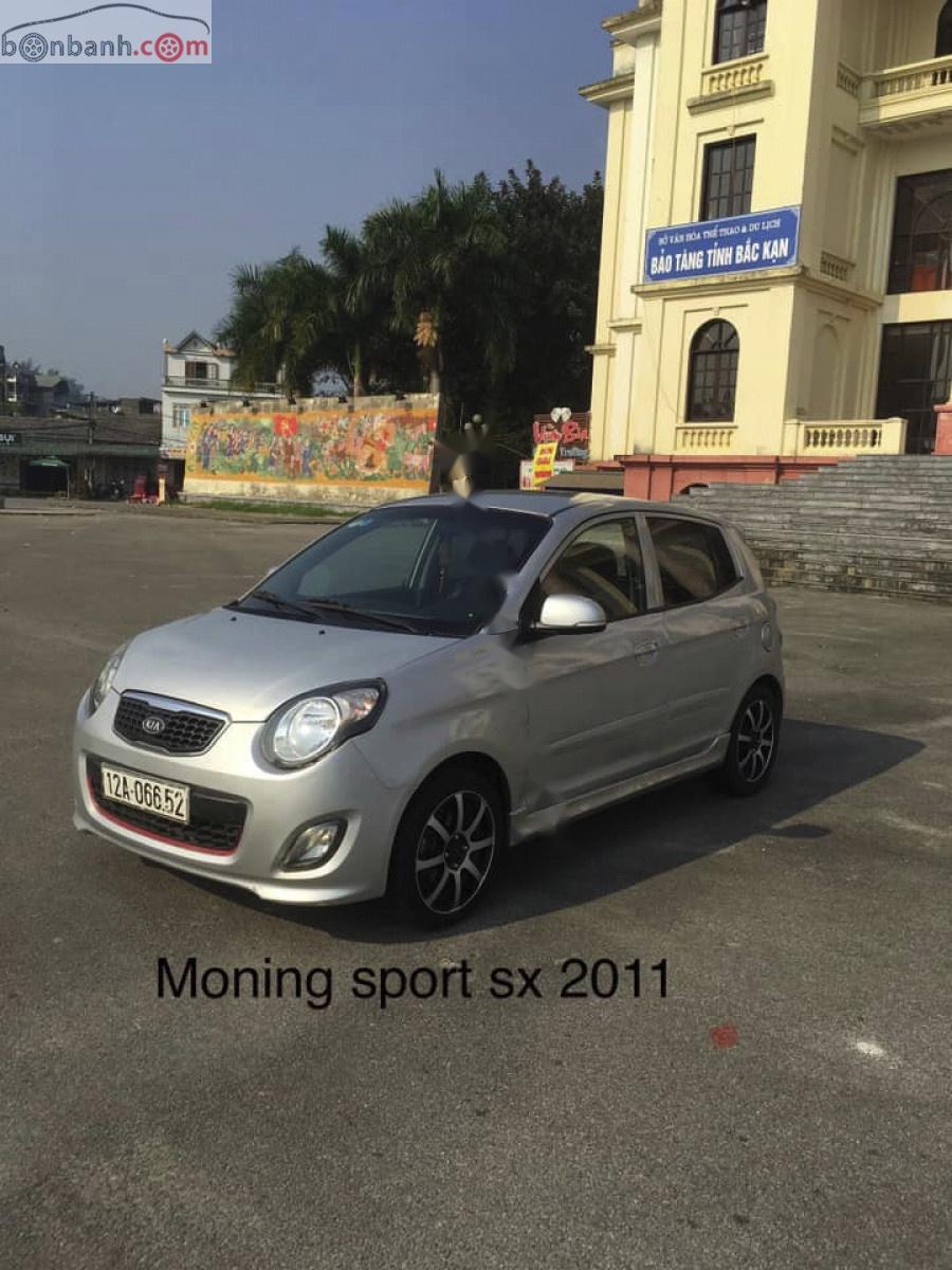 Kia Morning 2011 - Cần bán lại xe Kia Morning Sport MT sản xuất 2011, màu bạc số sàn