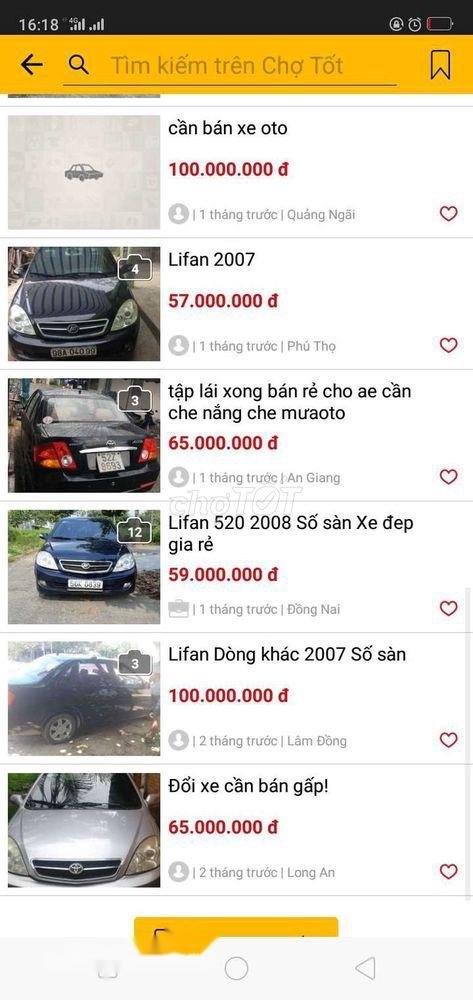 Lifan 520   2007 - Bán ô tô Lifan 520 năm 2007, màu bạc