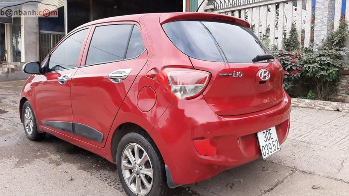 Hyundai Grand i10  1.0 AT 2015 - Bán Hyundai Grand i10 1.0 AT đời 2015, màu đỏ, nhập khẩu số tự động