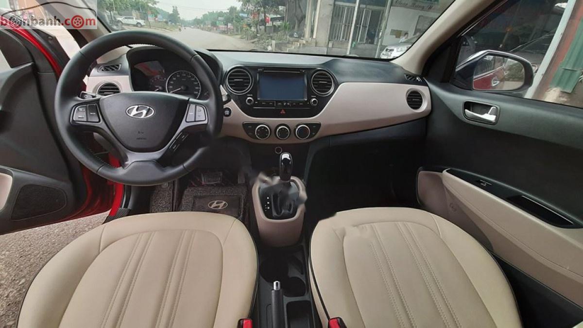 Hyundai Grand i10  1.0 AT 2015 - Bán Hyundai Grand i10 1.0 AT đời 2015, màu đỏ, nhập khẩu số tự động