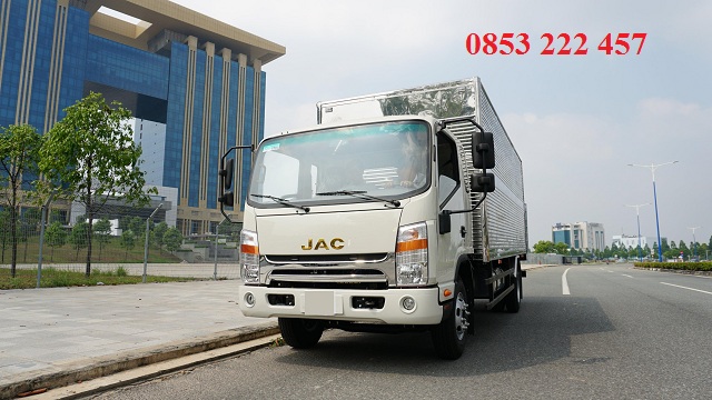 N650  2020 - Cần bán JAC HFC N650( 6 tấn 5) thùng kín, hỗ trợ mua trả góp đời 2020, màu bạc, 645tr