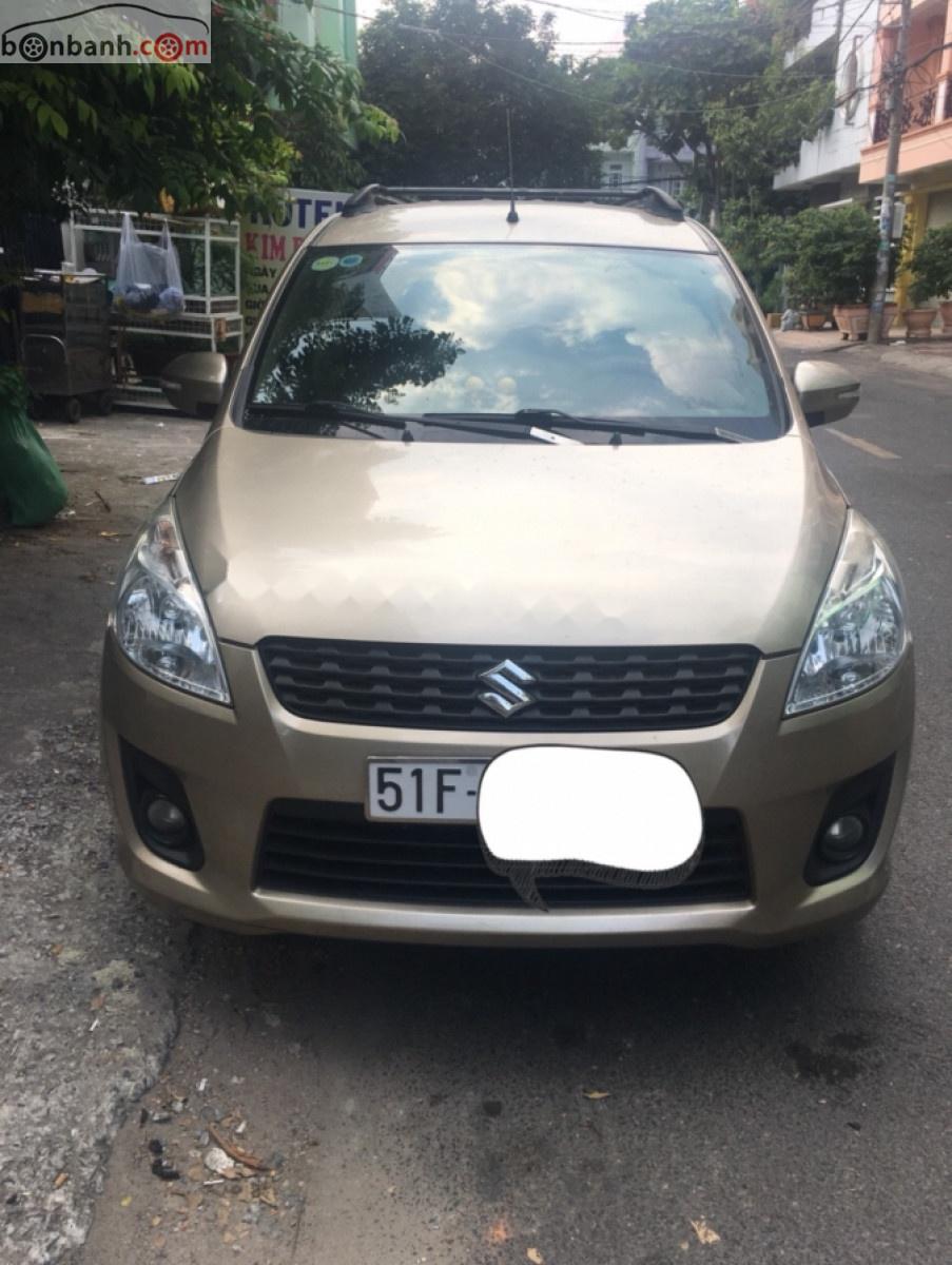 Suzuki Ertiga 1.4 AT 2015 - Bán Suzuki Ertiga 1.4 AT sản xuất năm 2015, màu nâu, xe nhập, 352 triệu