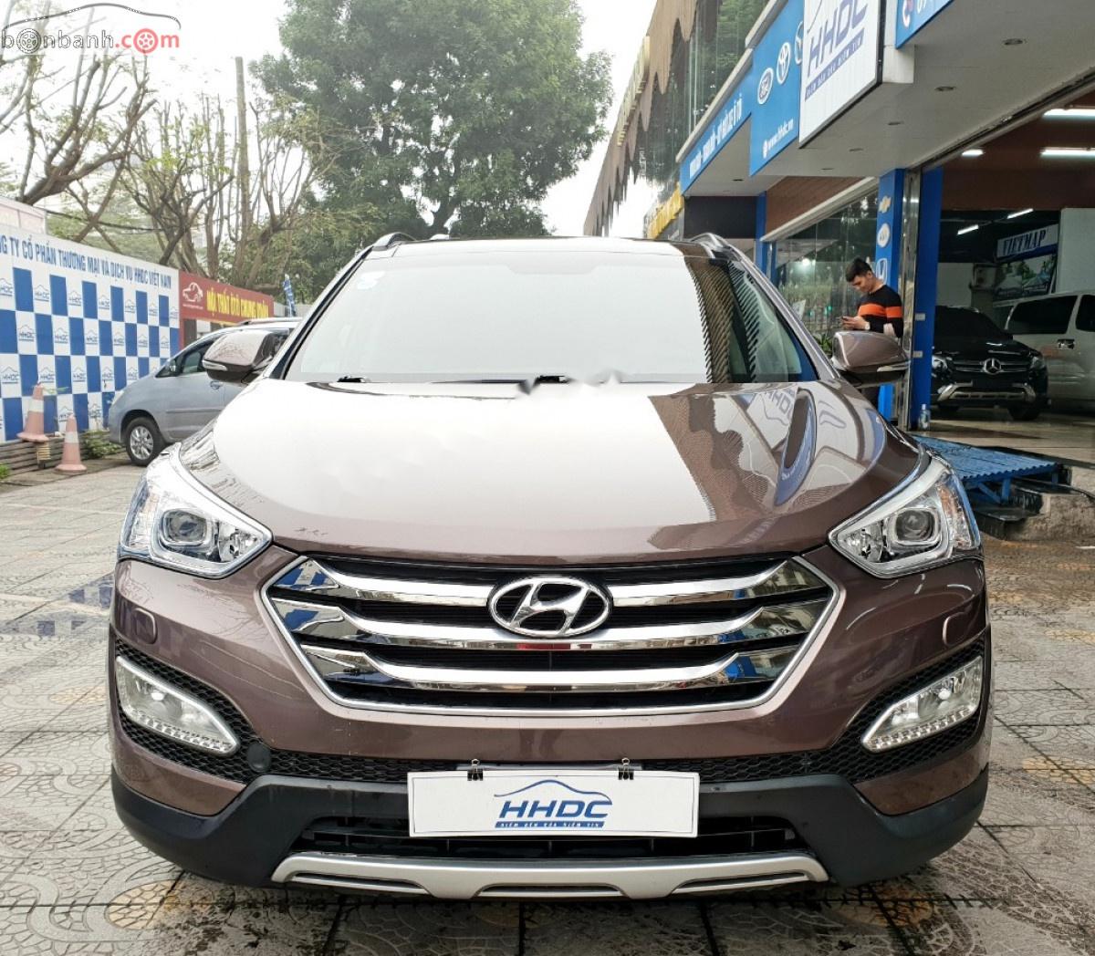 Hyundai Santa Fe 2.4L 4WD 2014 - Bán ô tô Hyundai Santa Fe 2.4L 4WD đời 2014, màu nâu, nhập khẩu