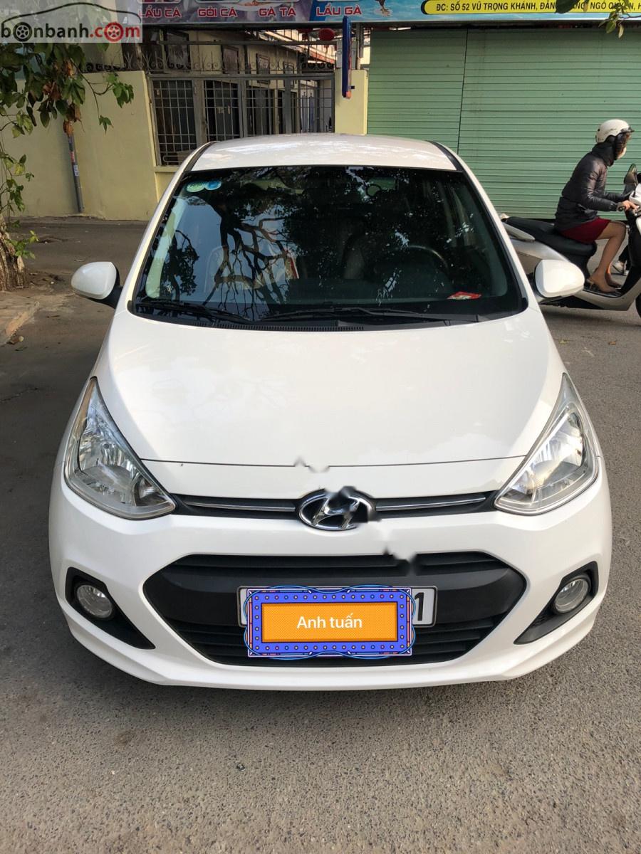 Hyundai Grand i10  1.2 AT 2014 - Xe Hyundai Grand i10 1.2 AT sản xuất 2014, màu trắng, nhập khẩu nguyên chiếc