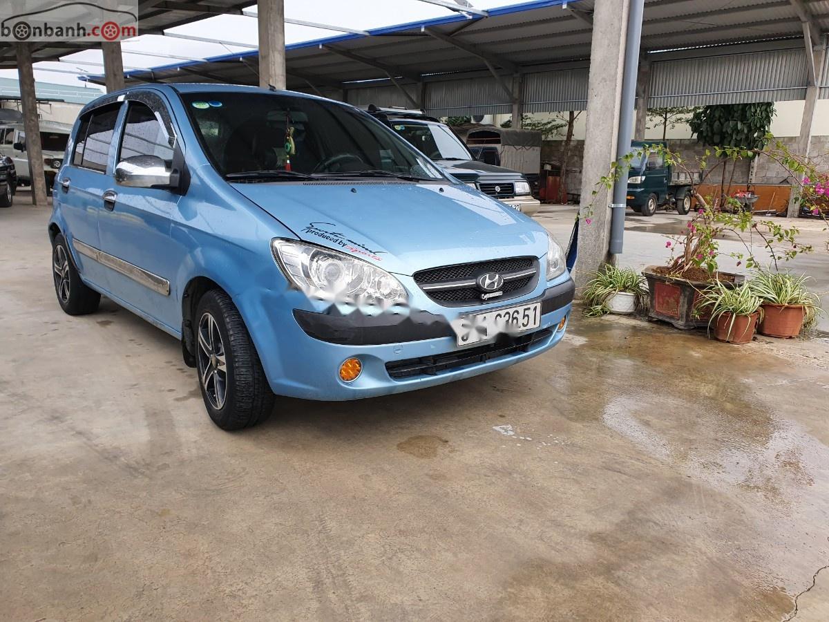 Hyundai Getz   2010 - Bán xe Hyundai Getz 1.1 MT sản xuất 2010, màu xanh lam, nhập khẩu  