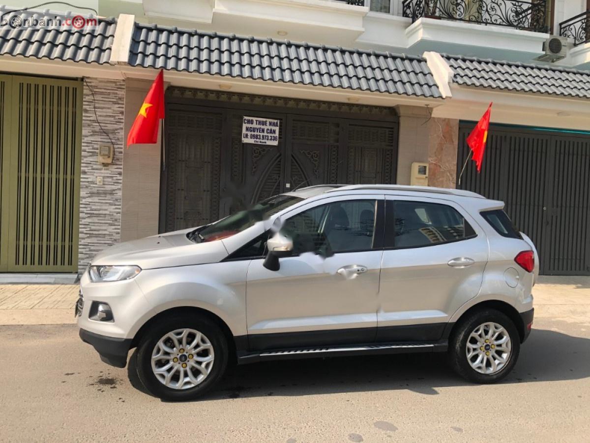 Ford EcoSport Titanium 1.5L AT 2017 - Bán Ford EcoSport Titanium 1.5L AT sản xuất 2017, màu bạc xe gia đình, 485tr