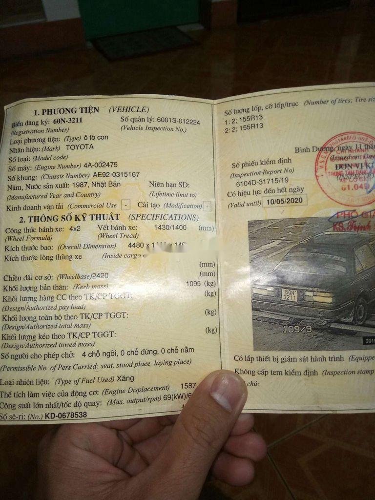 Toyota Corolla   1987 - Bán Toyota Corolla sản xuất năm 1987, nhập khẩu, giá tốt