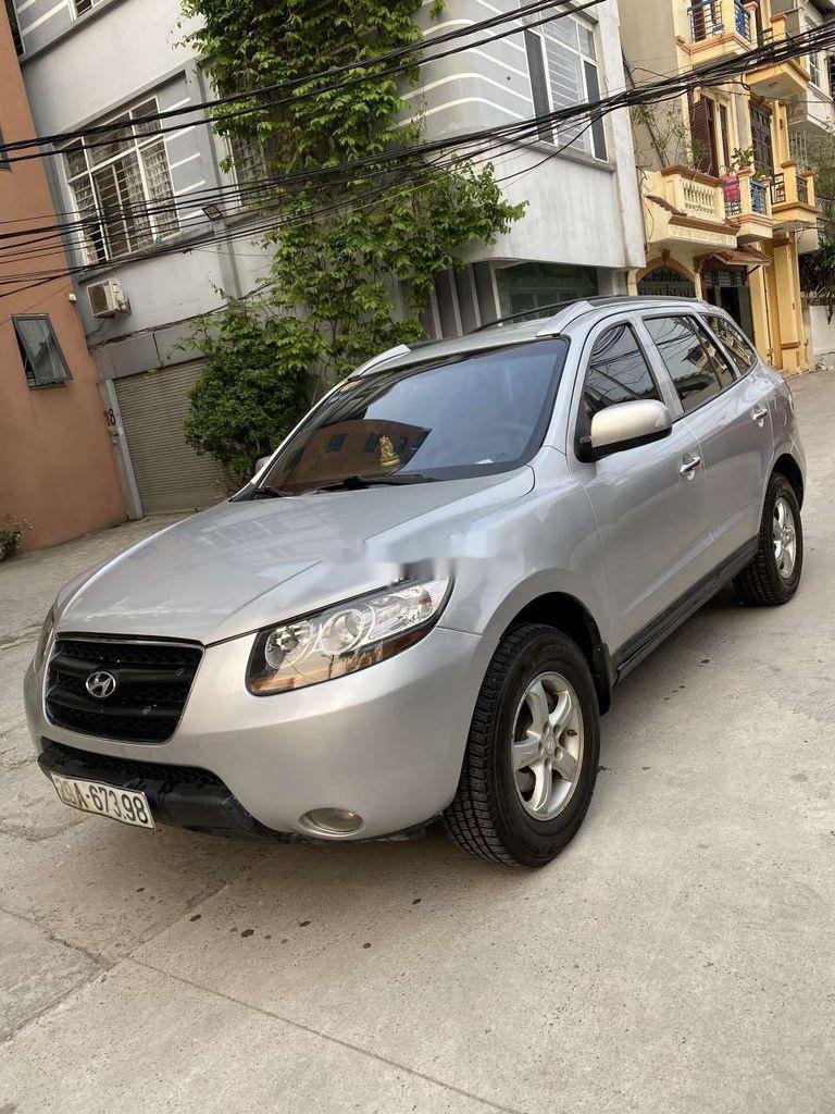 Hyundai Santa Fe   2008 - Bán Hyundai Santa Fe năm 2008, màu bạc, nhập khẩu, số tự động, 418 triệu