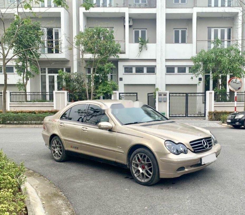 Mercedes-Benz C class 2002 - Cần bán Mercedes C200 đời 2002, màu ghi vàng xe gia đình