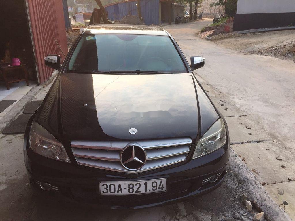 Mercedes-Benz C class   2008 - Cần bán lại xe Mercedes C200 sản xuất 2008, màu đen