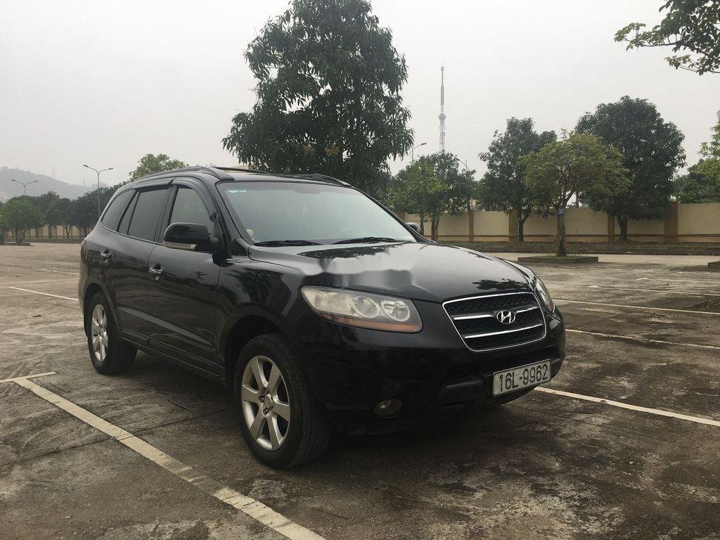 Hyundai Santa Fe   2008 - Bán Hyundai Santa Fe đời 2008, màu đen, nhập khẩu  