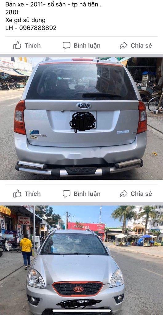 Kia Carens 2011 - Cần bán lại xe Kia Carens năm 2011, màu bạc, 280 triệu