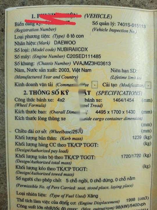 Daewoo Nubira  ll   2003 - Cần bán Daewoo Nubira ll năm sản xuất 2003, màu bạc