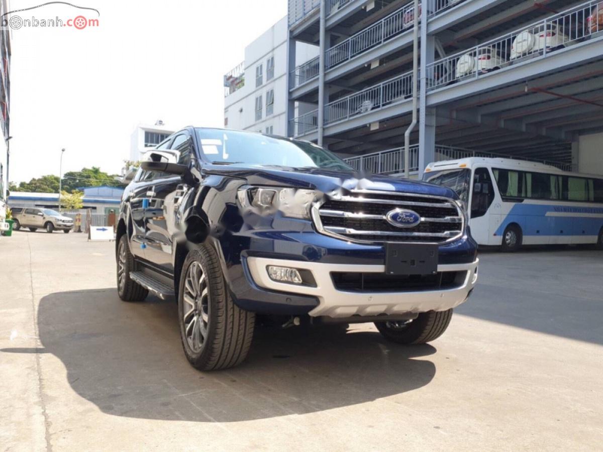 Ford Everest   2020 - Bán Ford Everest Titanium 2.0L 4x2 AT 2020, màu xanh, xe nhập