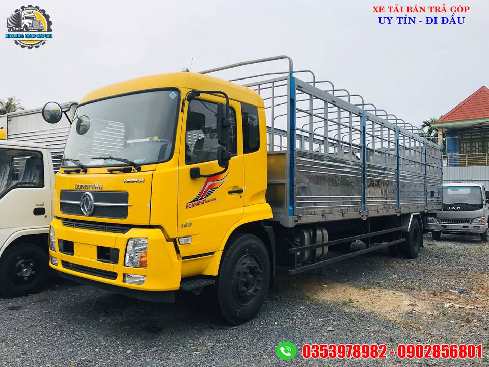 Xe tải 5 tấn - dưới 10 tấn 2019 - Xe tải 9 tấn Dongfeng Hoàng Huy B180 thùng dài 9.5 mét