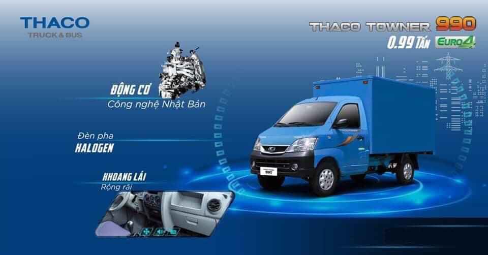 Thaco TOWNER  990 2020 - Xe tải Thaco Towner990 đời 2020 tải trọng 990 kg - tặng 100% lệ phí trước bạ