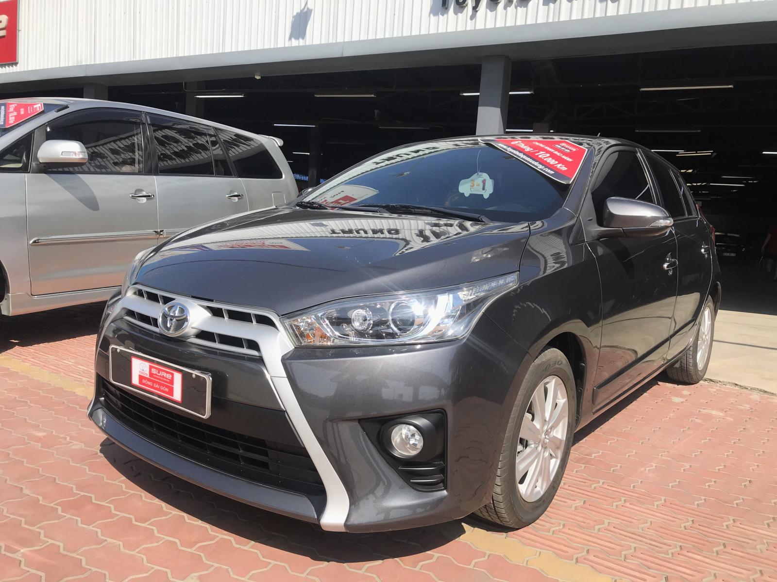 Toyota Yaris 1.3G AT 2015 - Cần bán lại xe Toyota Yaris 1.3G AT 2015, màu xám, nhập khẩu, số tự động