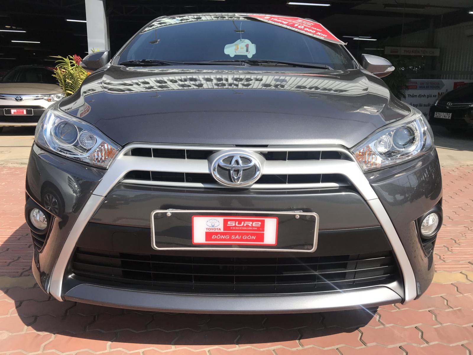 Toyota Yaris 1.3G AT 2015 - Cần bán lại xe Toyota Yaris 1.3G AT 2015, màu xám, nhập khẩu, số tự động