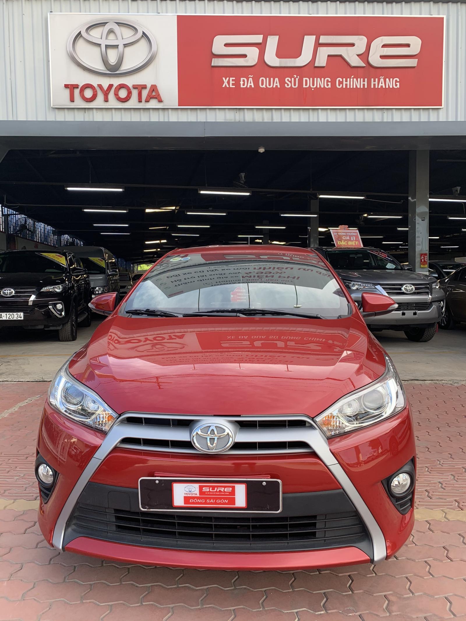Toyota Yaris 1.3G AT 2015 - Cần bán lại xe Toyota Yaris 1.3G AT đời 2015, màu đỏ, nhập khẩu nguyên chiếc, giá 540tr