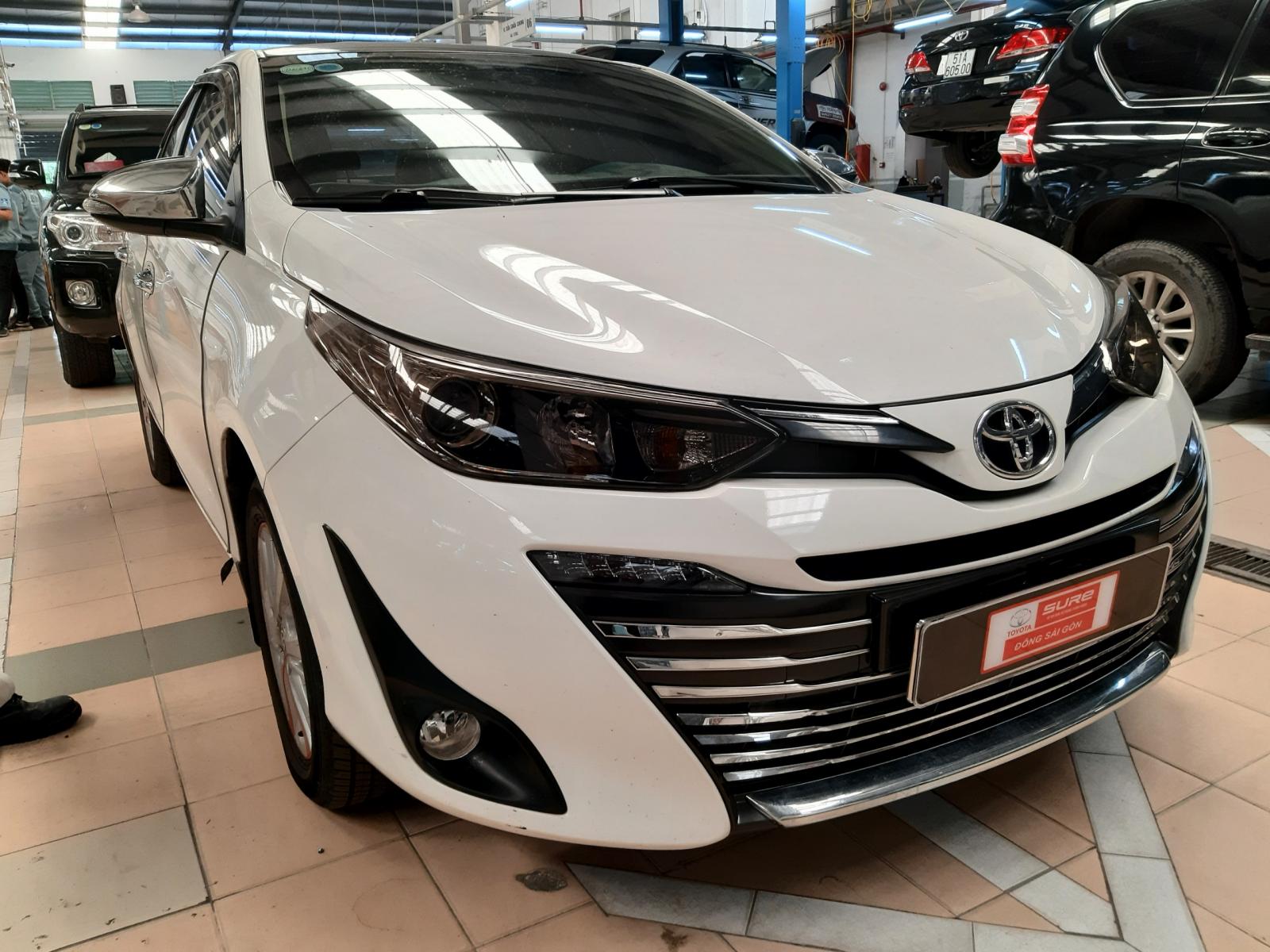 Toyota Vios 1.5G 2019 - Bán Toyota Vios G CVT đời 2019, màu trắng, xe gia đình chính chủ