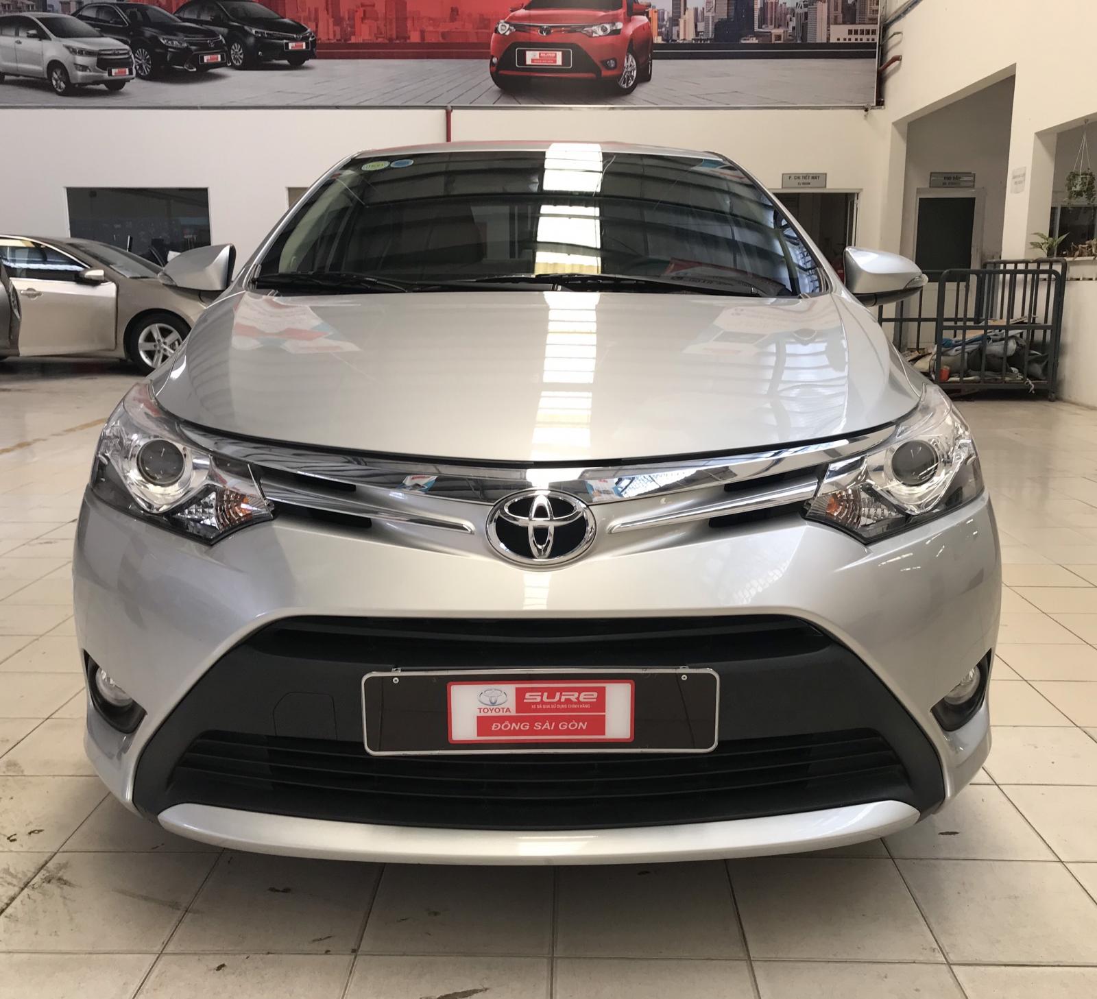 Toyota Vios G 2017 - Xe Toyota Vios G đời 2017, màu bạc lướt 21.000km, biển SG siêu đẹp