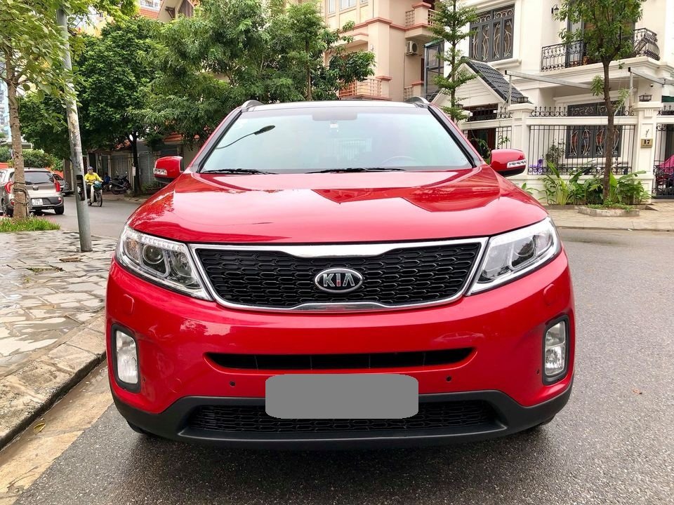 Kia Sorento 2019 - Nhà mình bán con Kia Sorento 2019, số tự động, máy dầu, bản full, màu đỏ như hình