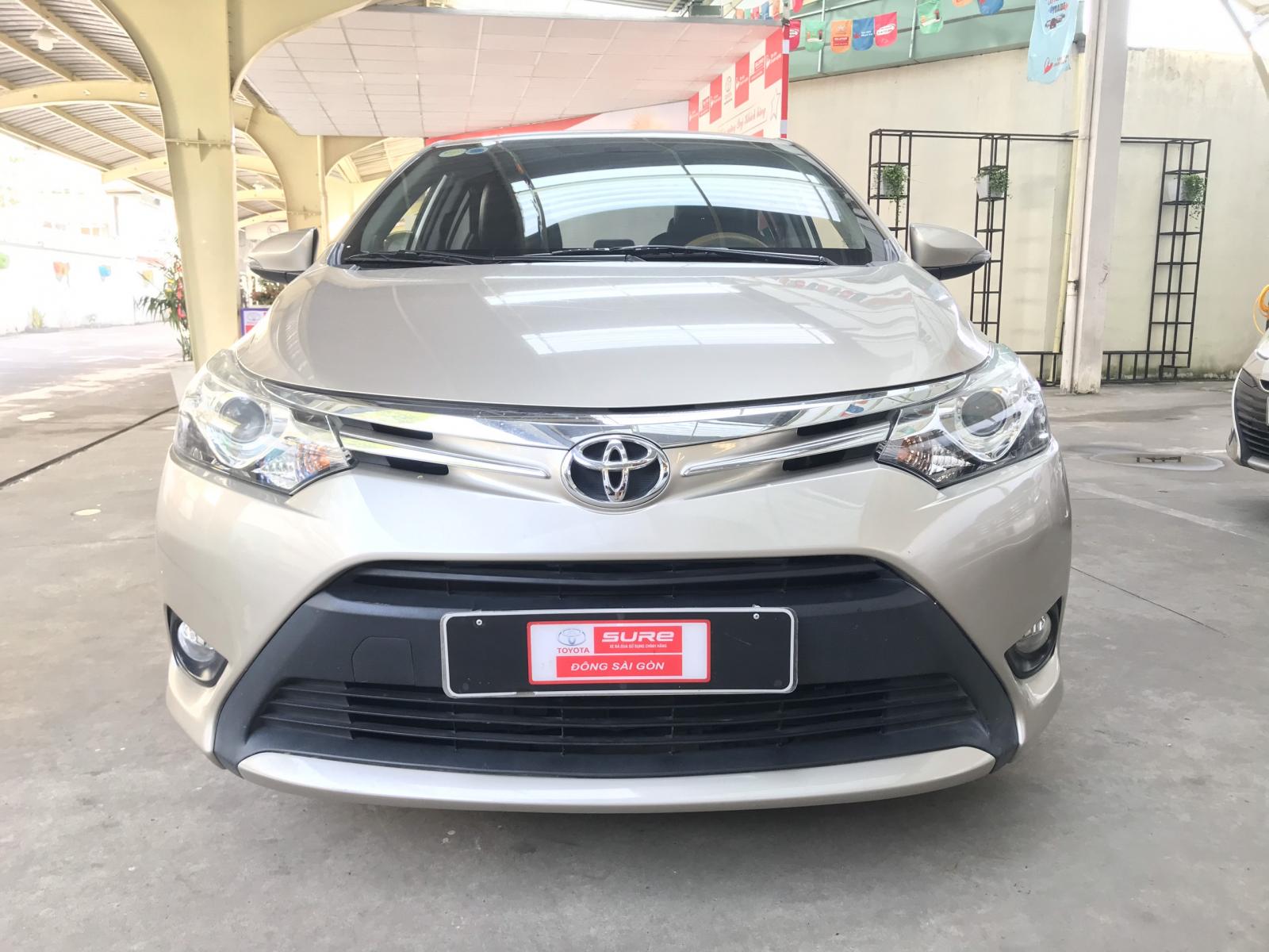 Toyota Vios G 2015 - Cần bán lại xe Toyota Vios G năm 2015, màu nâu vàng
