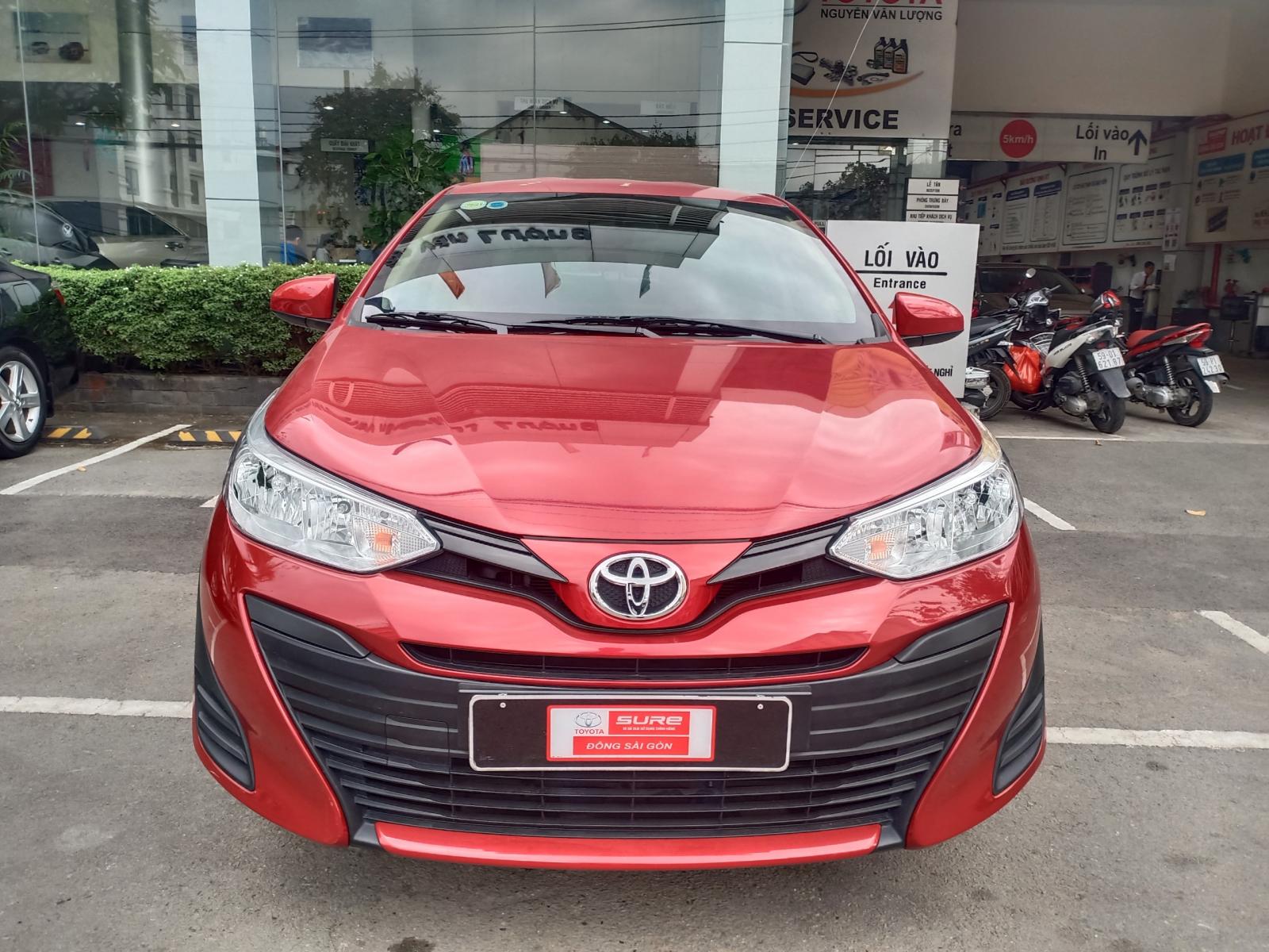 Toyota Vios 2019 - Xe Toyota Vios 1.5G đời 2019, màu đỏ biển SG lướt 9.000km chuẩn chỉ nguyên - giá cực tốt