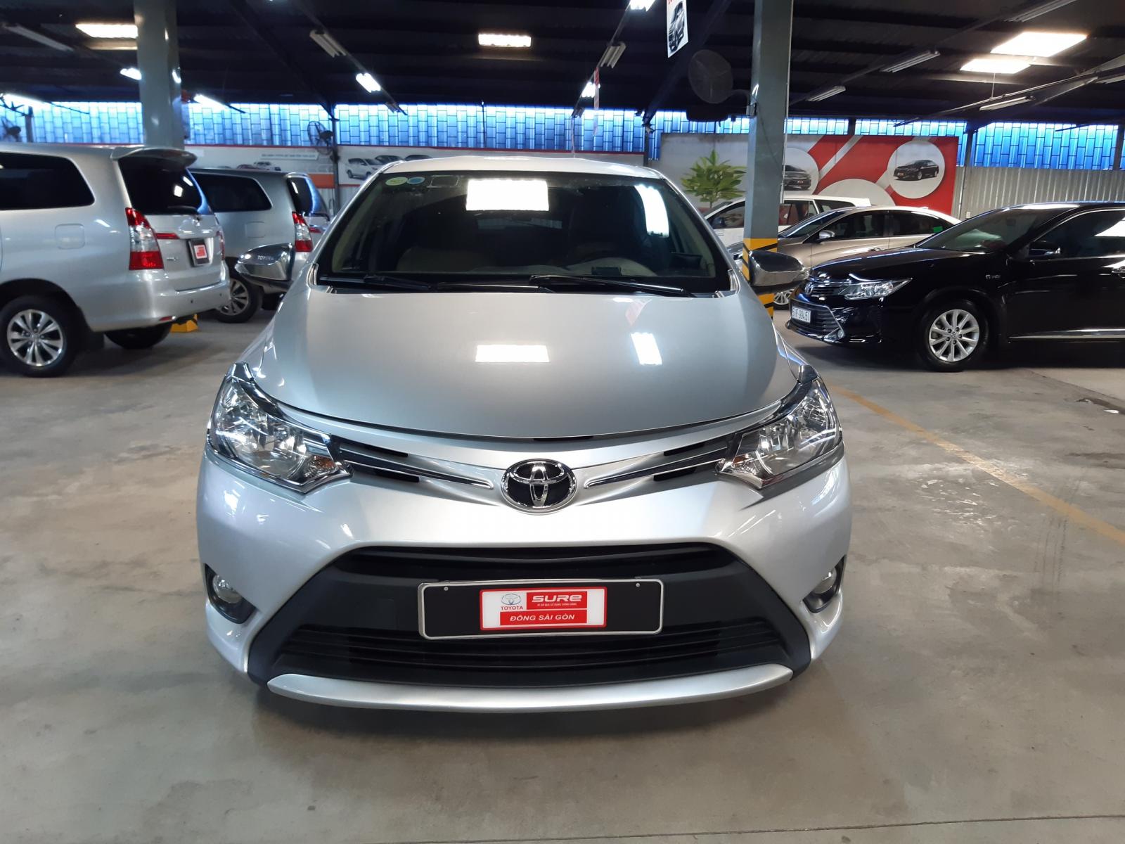 Toyota Vios 1.5 E MT 2017 - Xe Toyota Vios 1.5 E MT đời 2017, màu bạc, biển SG chuẩn chỉ 85.000km, hỗ trợ vay 70% - giá còn Fix