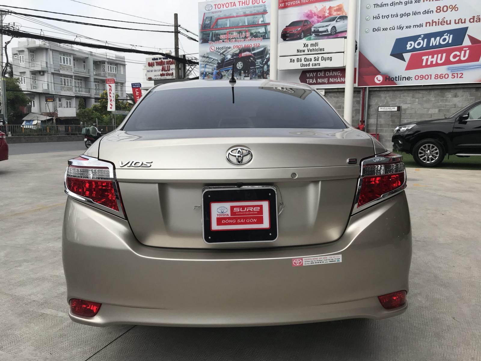 Toyota Vios 1.5E AT 2018 - Cần bán lại xe Toyota Vios 1.5E AT đời 2018, màu nâu