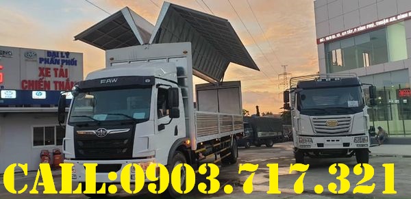 Xe tải 5 tấn - dưới 10 tấn 2021 - Xe tải Faw 7t3 thùng cánh dơi - Xe tải Faw 7T3 thùng kín cánh dơi giá tốt 