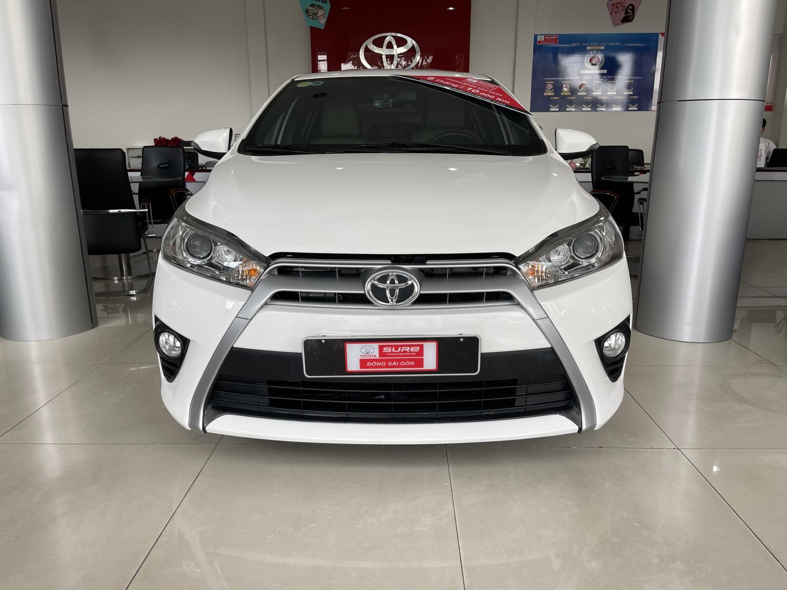 Toyota Yaris 1.3G 2016 - Bán Toyota Yaris 1.3G đời 2016, màu trắng, xe nhập, biển SG, 34.000km - Giá fix đẹp