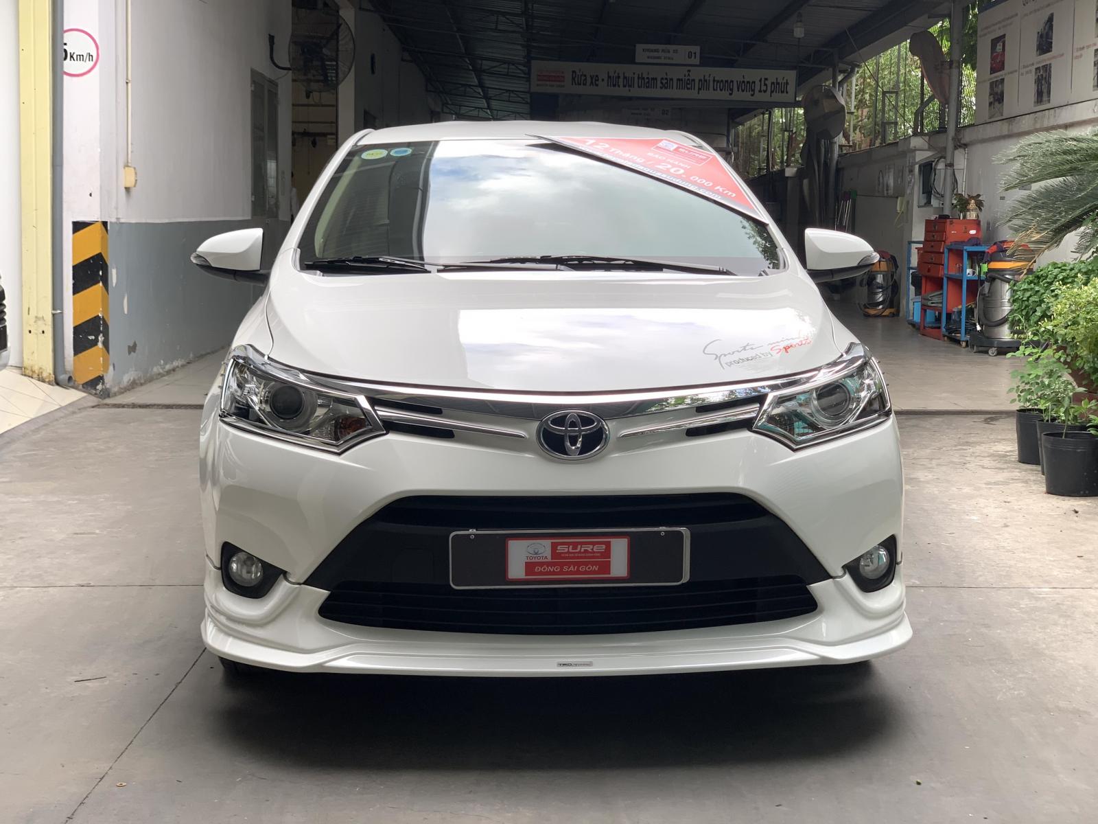 Toyota Vios 1.5 TRD 2018 - Bán Toyota Vios 1.5 TRD đời 2018, màu trắng, biển SG - chuẩn 36.000km - Xe chính hãng không đâm đụng hay ngập nước