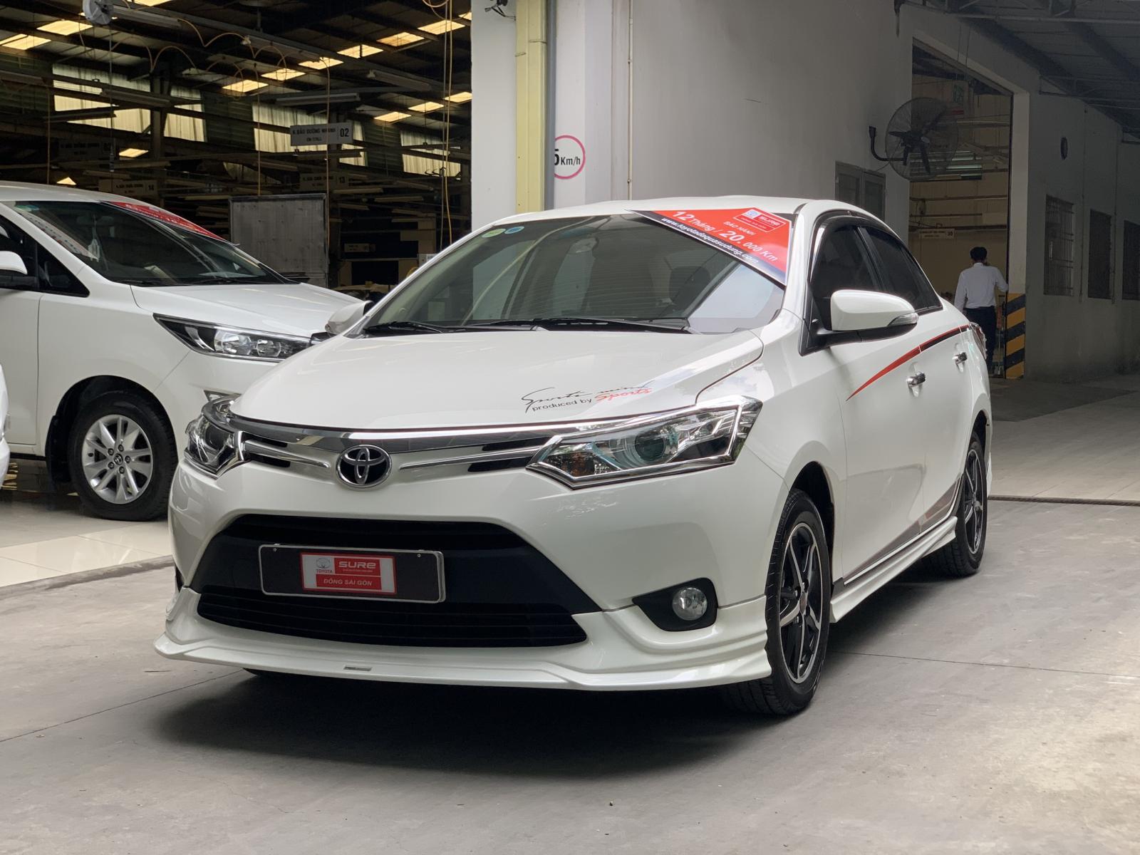 Toyota Vios 1.5 TRD 2018 - Bán Toyota Vios 1.5 TRD đời 2018, màu trắng, biển SG - chuẩn 36.000km - Xe chính hãng không đâm đụng hay ngập nước