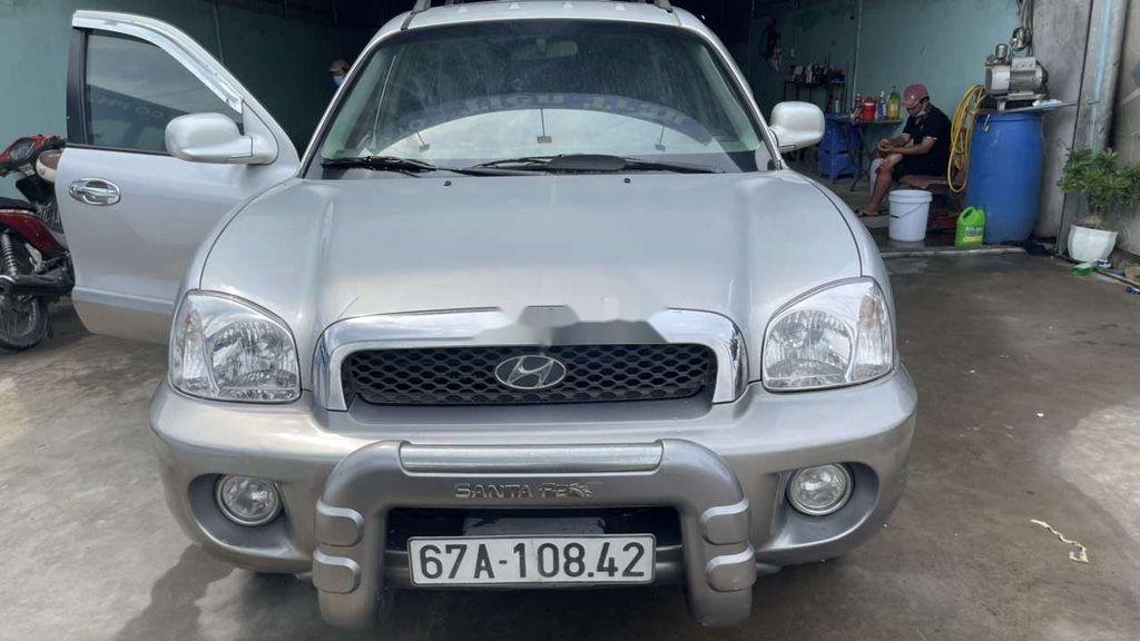 Hyundai Santa Fe   Gold   2004 - Bán Hyundai Santa Fe Gold đời 2004, màu bạc, xe nhập số tự động