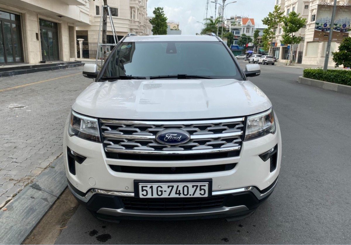 Ford Explorer   Limited 2.3L EcoBoos 2018 - Bán xe Ford Explorer Limited 2.3L EcoBoos đời 2018, màu trắng, nhập khẩu 