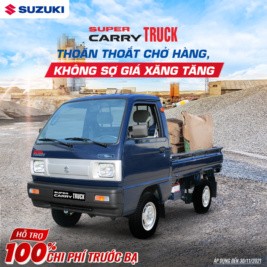 Suzuki Super Carry Truck 2021 - Bán xe Suzuki Super Carry Truck đời 2021, màu trắng, nhập khẩu nguyên chiếc