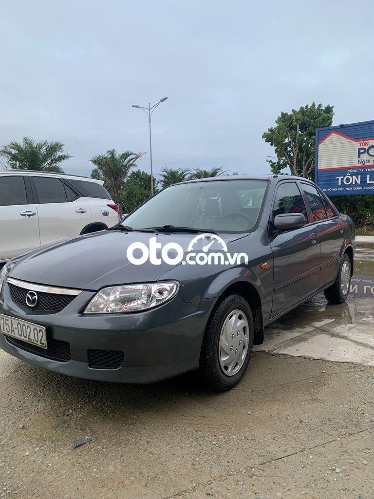 Mazda 323    2001 - Cần bán xe Mazda 323 đời 2001, màu xám, xe nhập còn mới