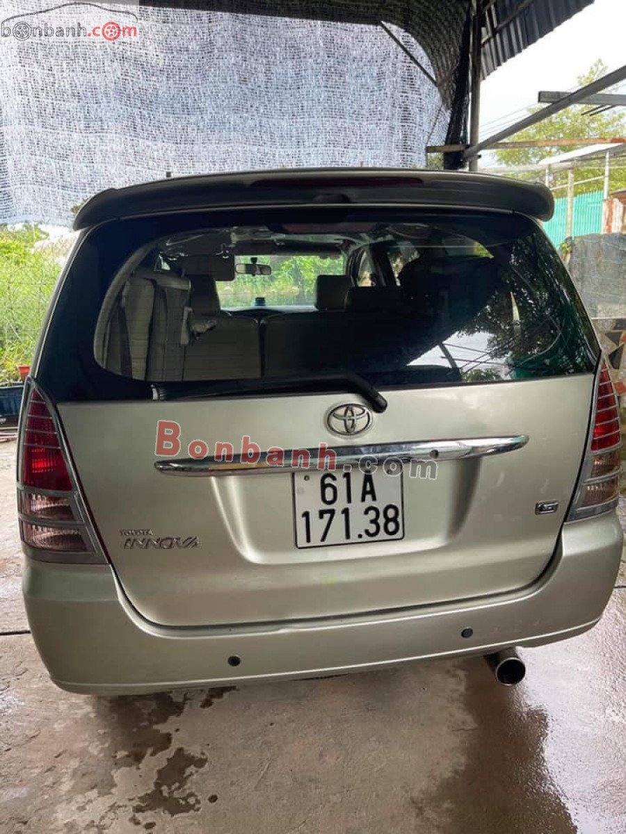 Toyota Innova   G  2008 - Cần bán xe Toyota Innova G sản xuất 2008, màu bạc  