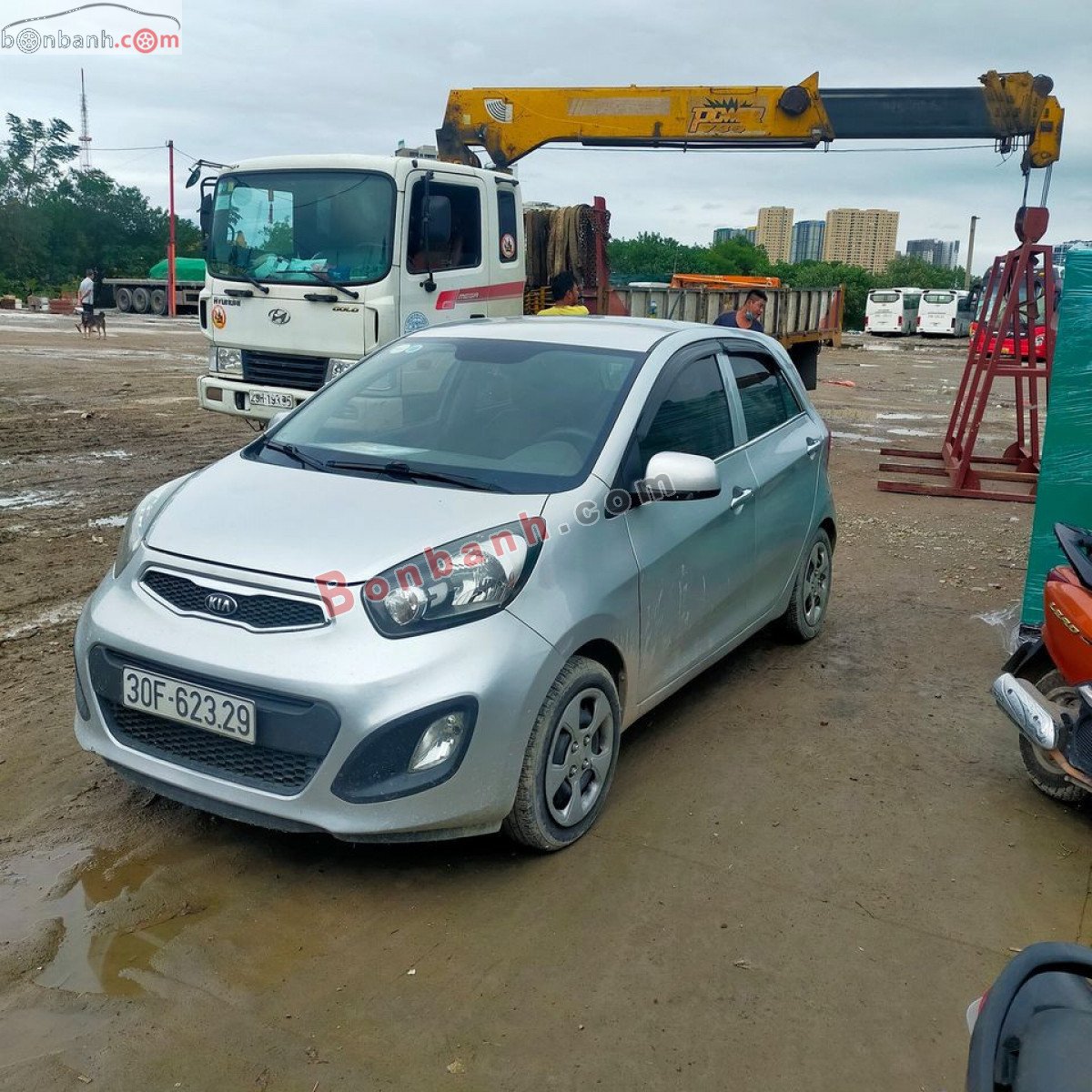 Kia Morning   EX  2014 - Bán Kia Morning EX năm 2014, màu bạc